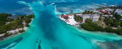 Luftbild von Caye Caulker, Belize