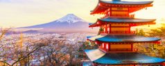 Sunset,At,Chureito,Pagoda,And,Mt.,Fuji,In,Winter,Fujiyoshida,